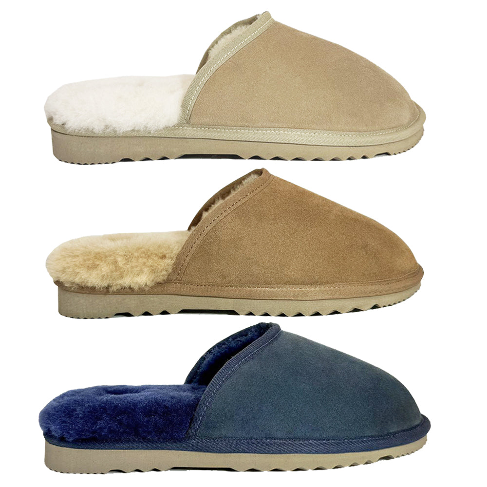 BONDI UGG Australian Made Classic Sheepskin Scuff - Navy