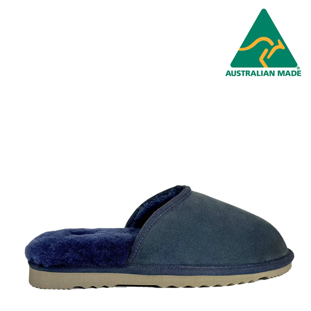 BONDI UGG Australian Made Classic Sheepskin Scuff - Navy