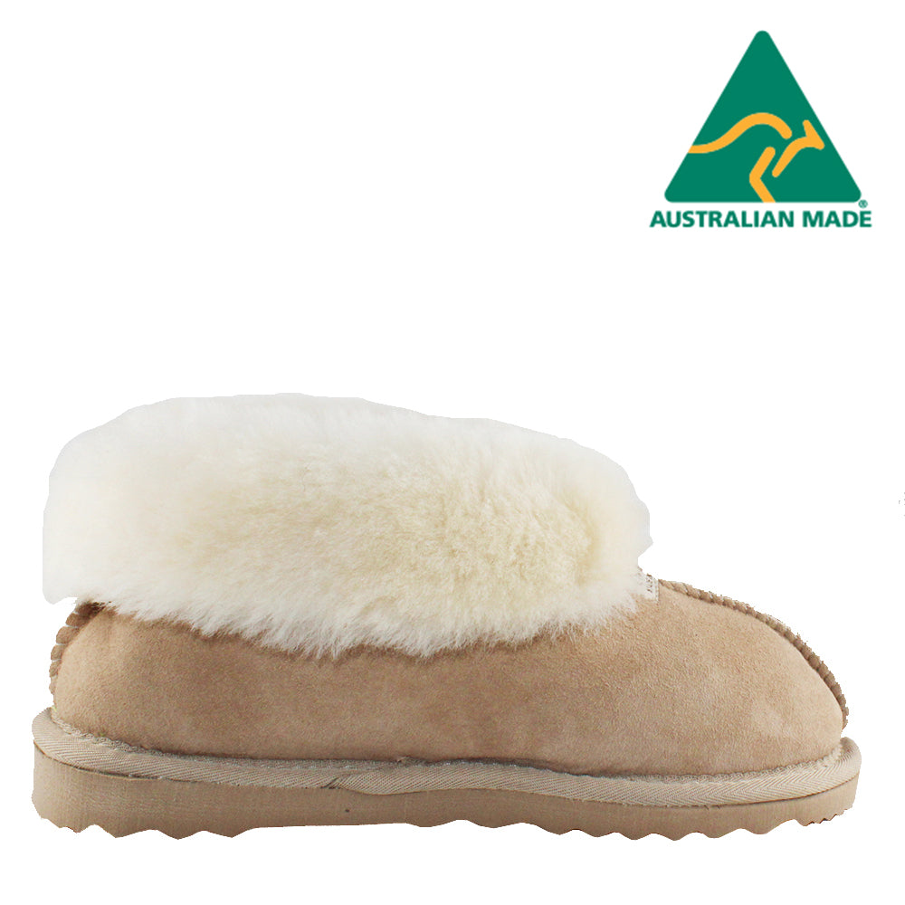 BONDI UGG Australian Made Wool Collar Sheepskin Slippers