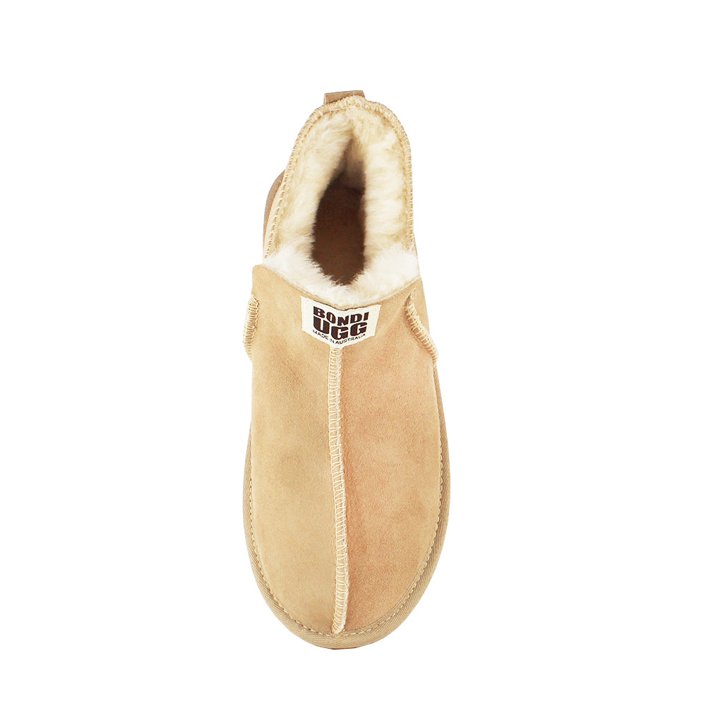 BONDI UGG Australian Made Men's Natural Sheepskin Slipper Boot - Sand
