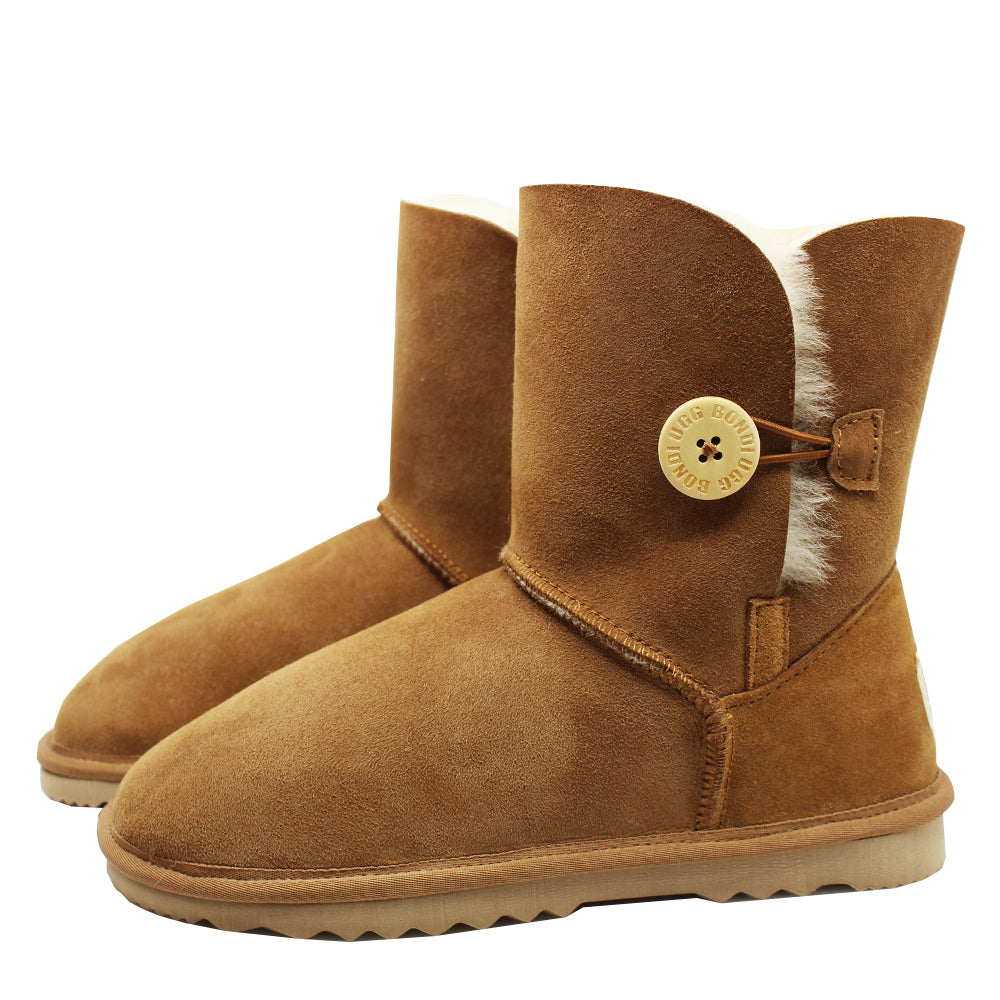 BONDI UGG - Australian Made Short Button Sheepskin Boots