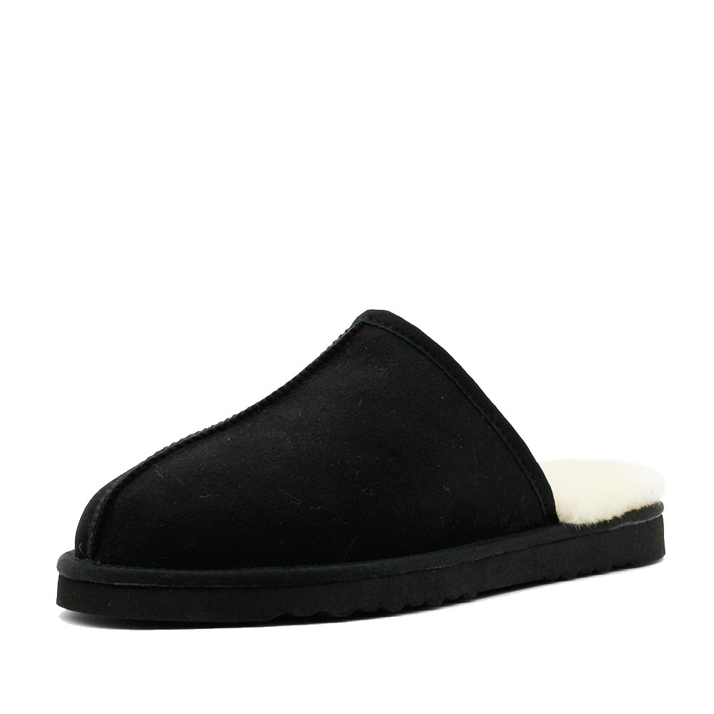 WARATAH UGG® Australian Made Premium Sheepskin Mens Scuff - Black