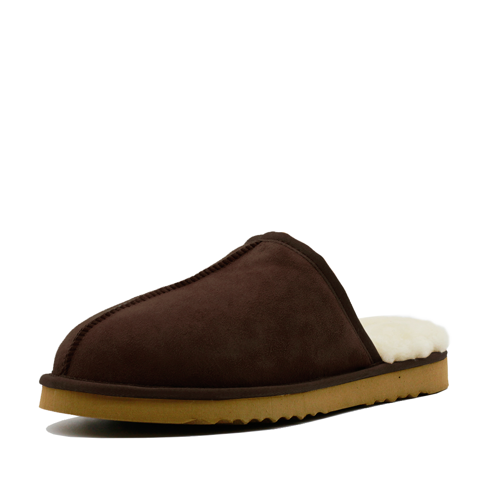 WARATAH UGG® Australian Made Premium Sheepskin Mens Scuff - Chocolate