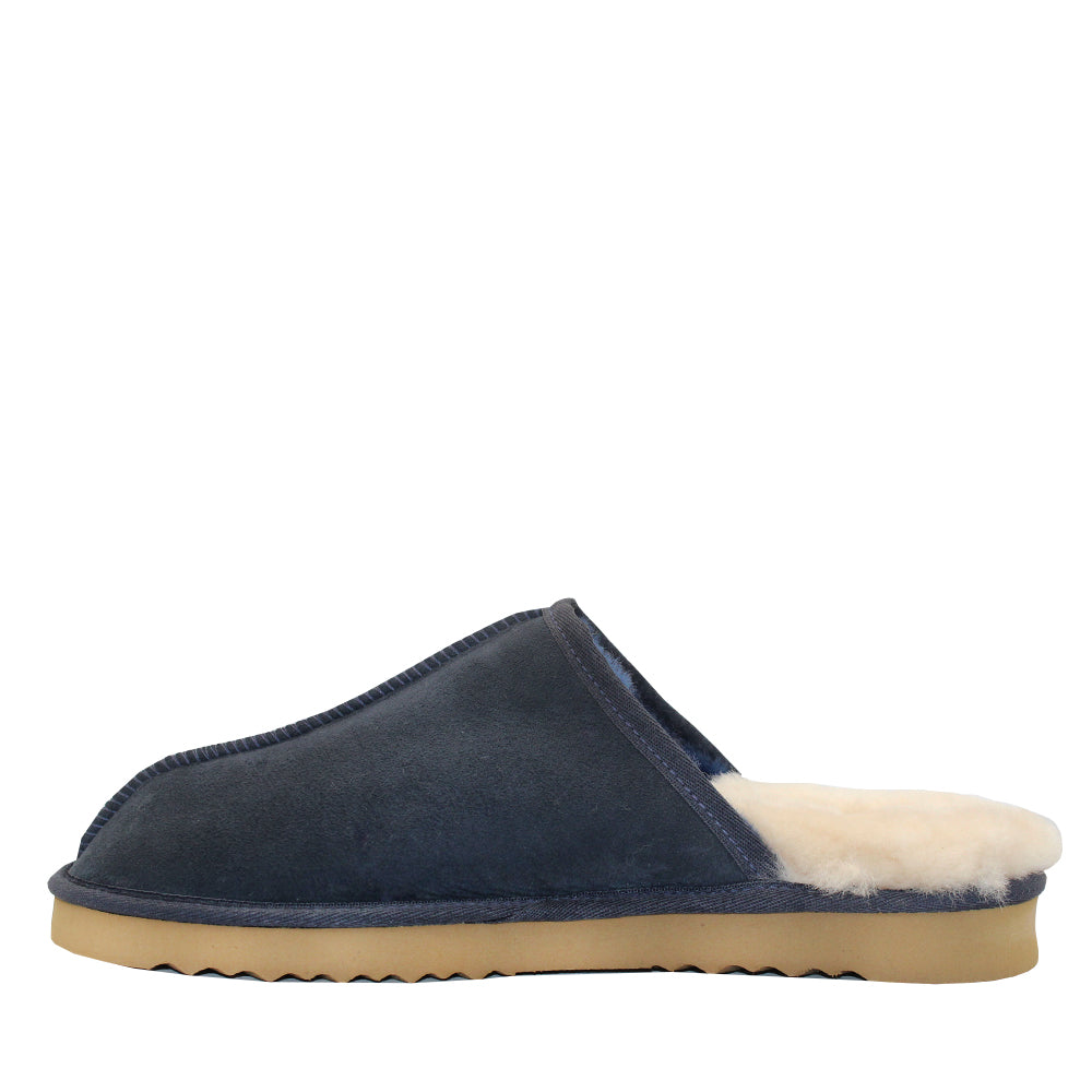WARATAH UGG® Australian Made Premium Sheepskin Mens Scuff - Navy