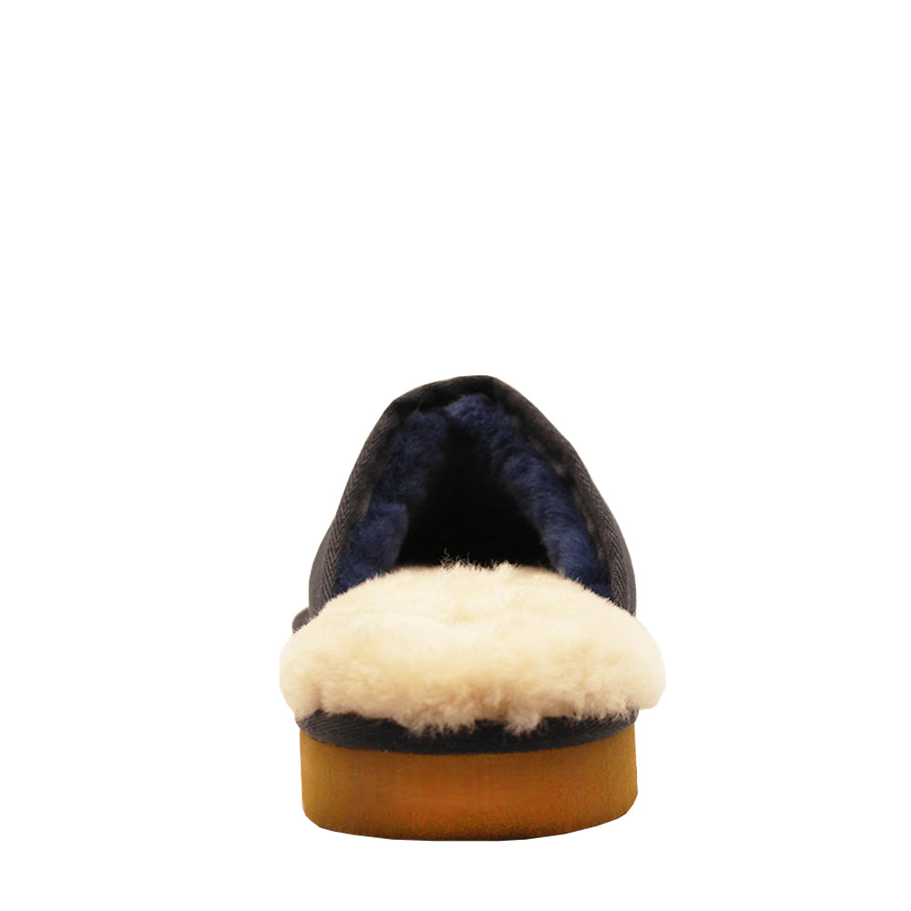 WARATAH UGG® Australian Made Premium Sheepskin Mens Scuff - Navy