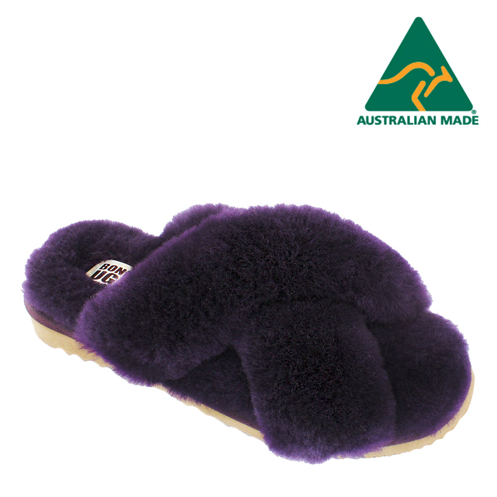 Purple ugg sales fur slides