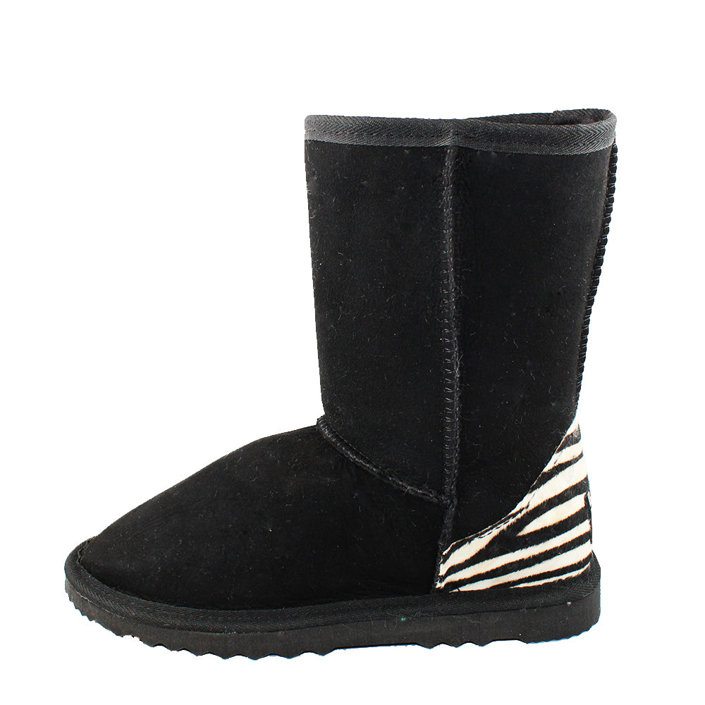BONDI UGG - Crush Short Sheepskin Boot - Black Zebra