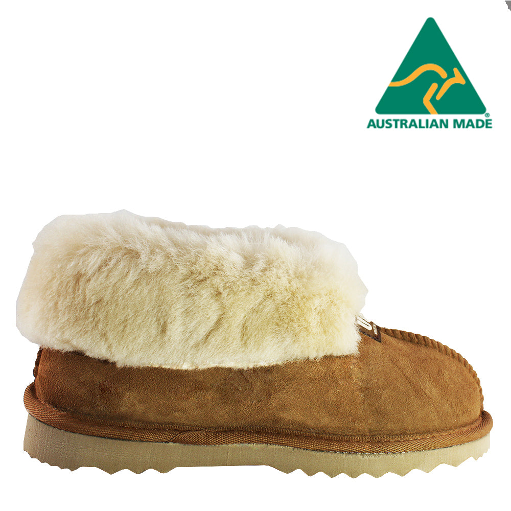 BONDI UGG Australian Made Wool Collar Sheepskin Slippers