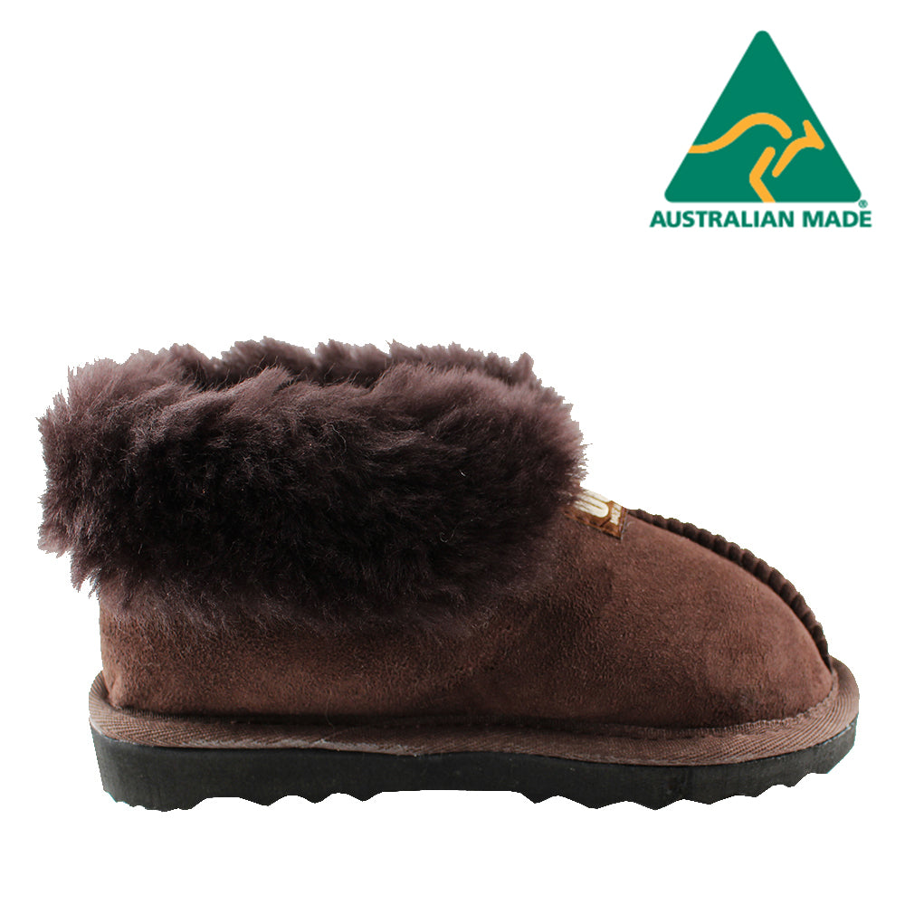 BONDI UGG - Australian Made KIDS Wool Collar Sheepskin Slippers