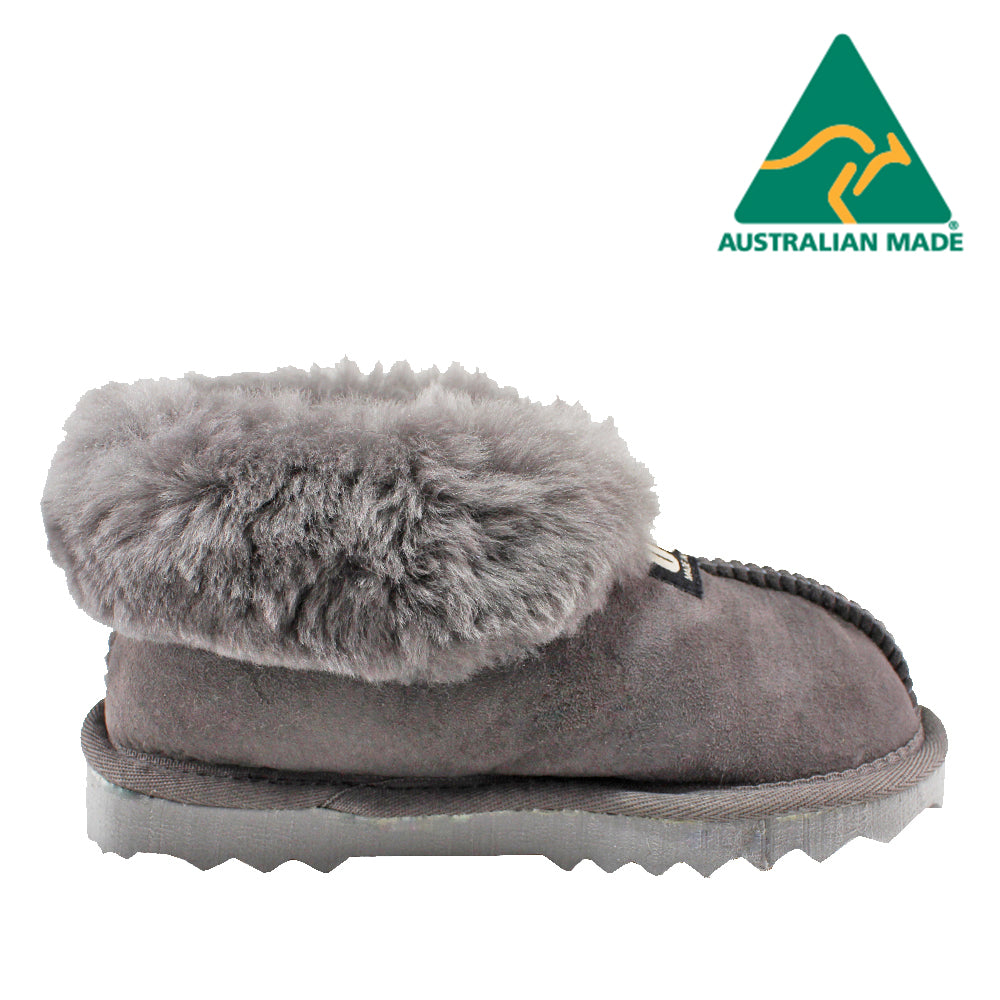 BONDI UGG - Australian Made KIDS Wool Collar Sheepskin Slippers