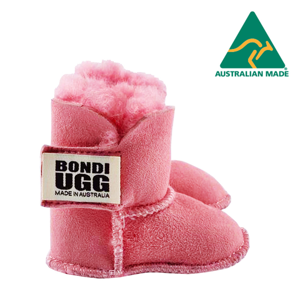 BONDI UGG - Australian Made KIDS Velcro Sheepskin Baby Booties