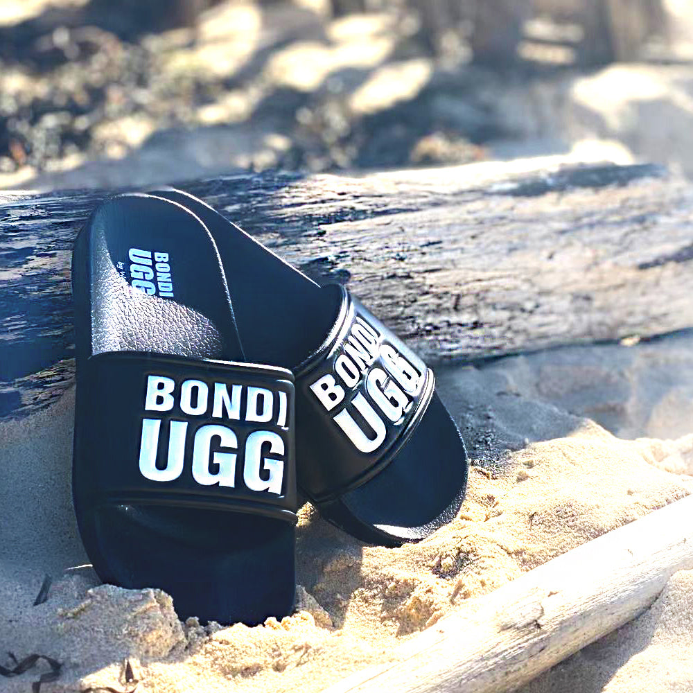 BONDI UGG - Mens Beach Slide - Black/White