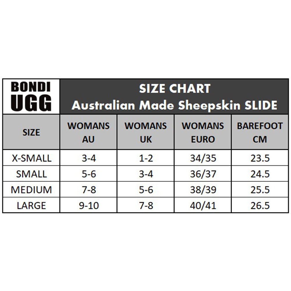 BONDI UGG Australian Made Sheepskin Bronte Cross Slides
