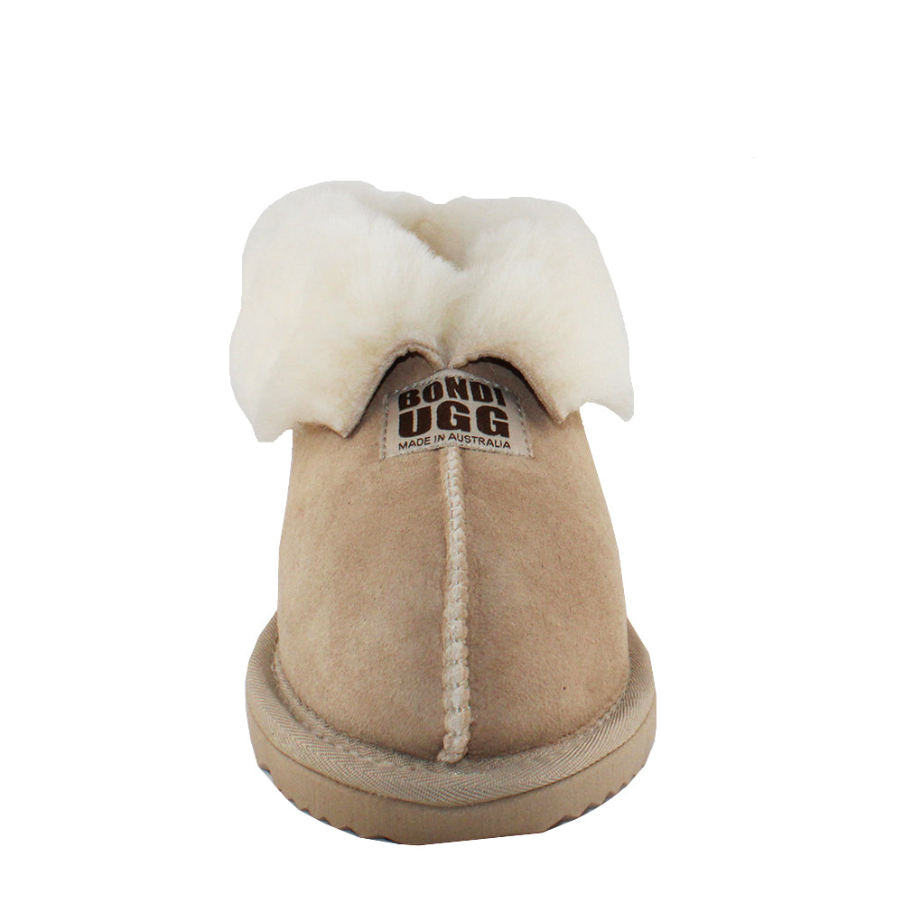 BONDI UGG Australian Made Wool Collar Sheepskin Slippers