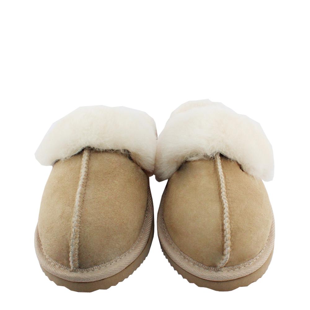 BONDI UGG Australian Made Wool Collar Sheepskin Scuff Slippers