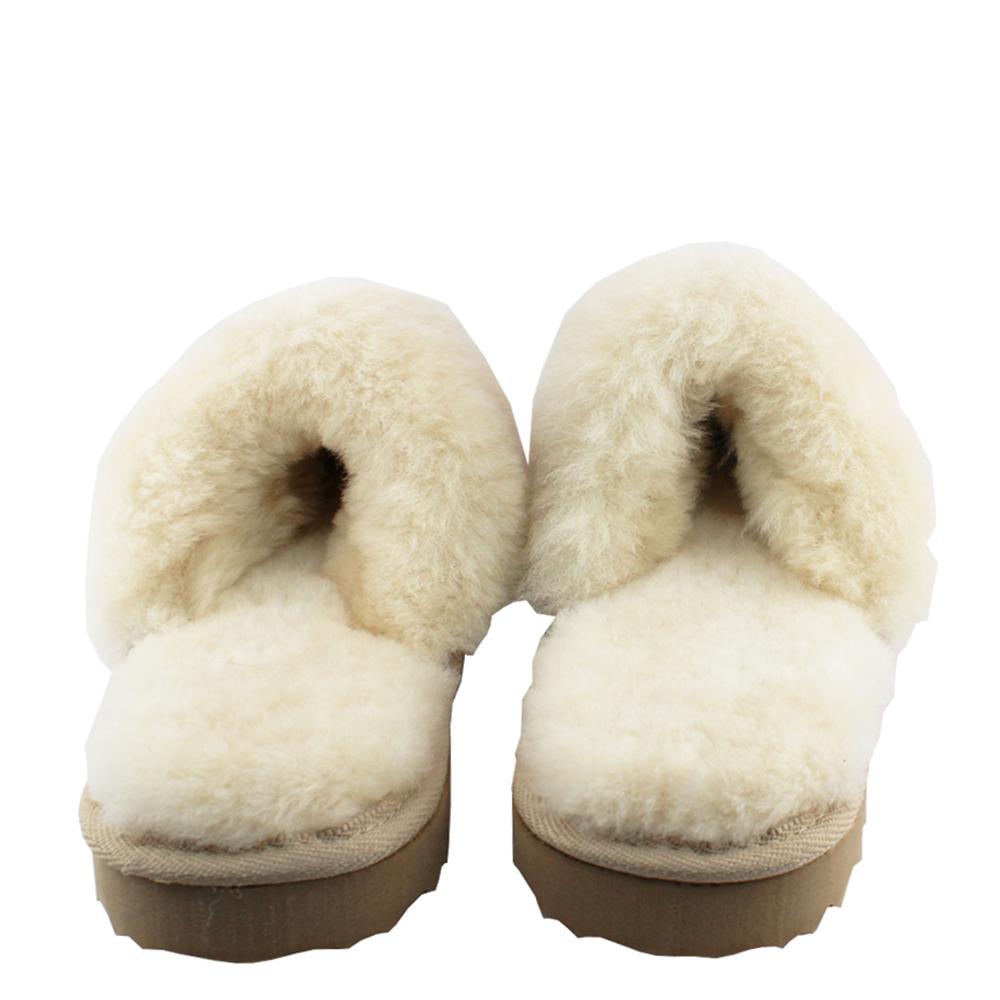 BONDI UGG Australian Made Wool Collar Sheepskin Scuff Slippers