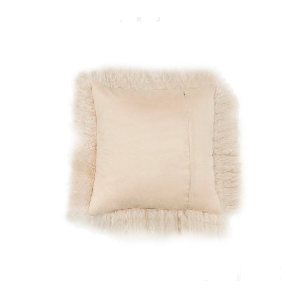 Mongolian Sheepskin Cushion - Fawn