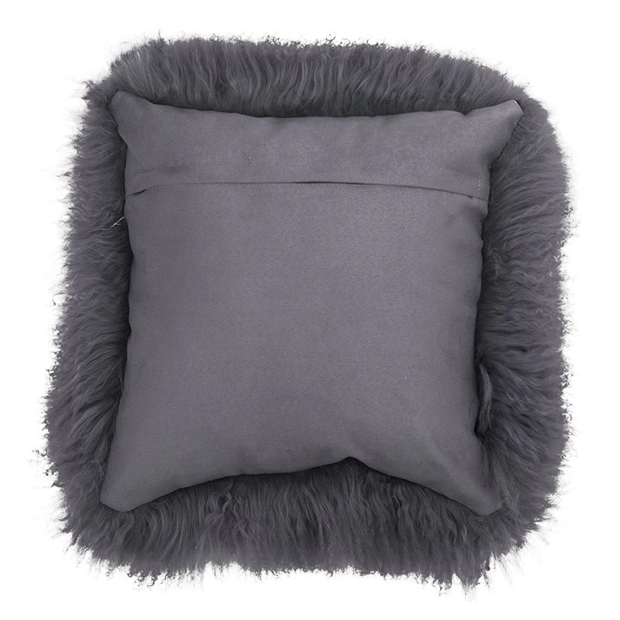 Mongolian Sheepskin Cushion - Grey