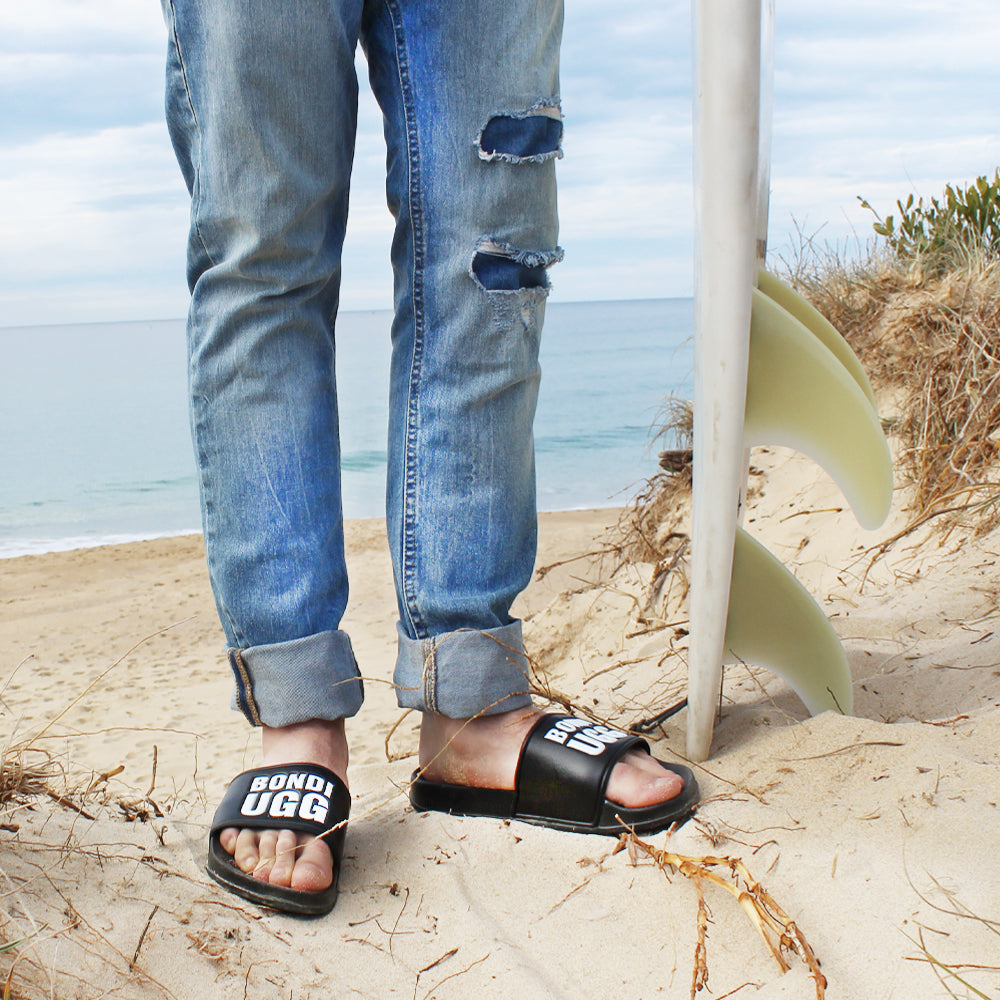 BONDI UGG - Mens Beach Slide - Black/White